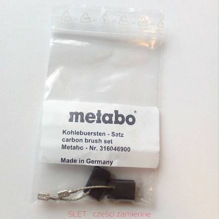 316046900 Oryginalne szczotki węglowe Metabo WE 9-125 QUICK